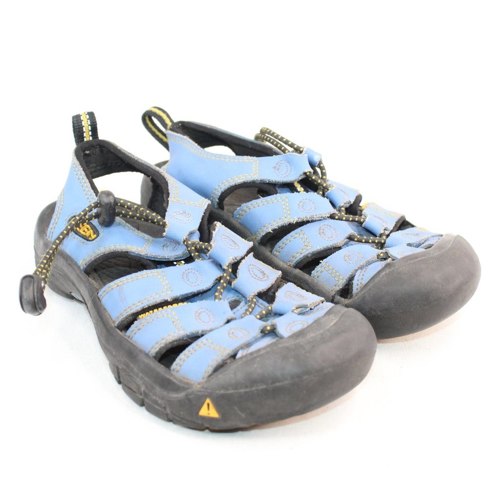 KEEN Hiking Trail Outdoor Waterproof Blue Fabric Strap Toggle Sandal #124 - Picture 3 of 9
